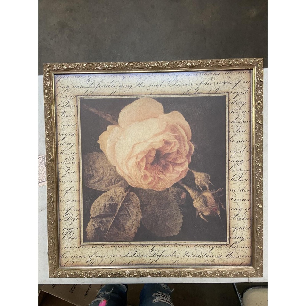 Ancient Rose by Sid Dickens in Gilt Wood Frame